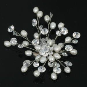 Chandelier Style Brooch with Pearls