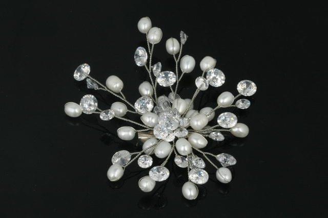 Chandelier Style Brooch with Pearls