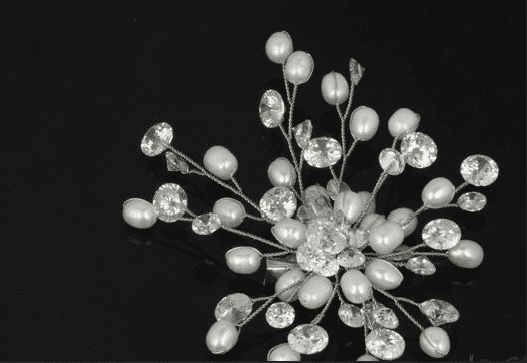 Chandelier Style Brooch with Pearls
