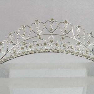 Classic Heart Style Rhinestone Princess Tiara