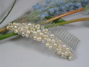 Crystal & Pearl Comb