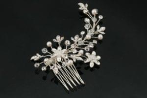 Floral Spray Side & Back Comb