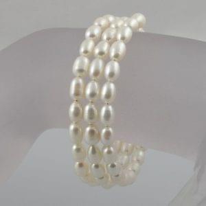 Pearl Three Wrap Bracelet