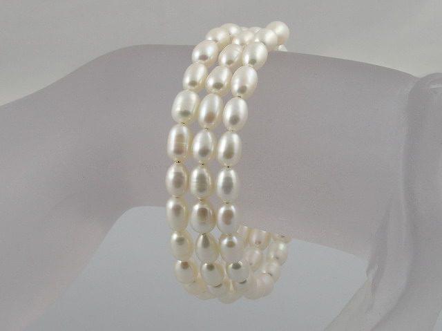 Pearl Three Wrap Bracelet