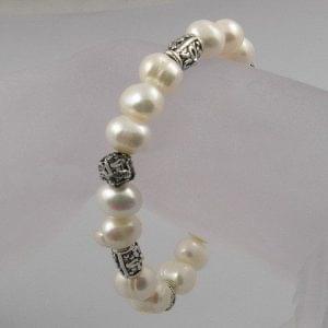 Pearl & Silver Bracelet