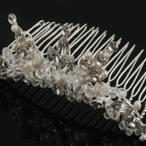 Princess Rhinestone Pearl Tiara Comb