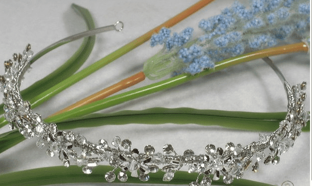 Rhinestone Spring Bouquet Tiara