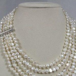 Five Strand Pearl Necklace