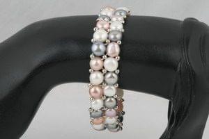 Double Strand Pearl Stretch Bracelet