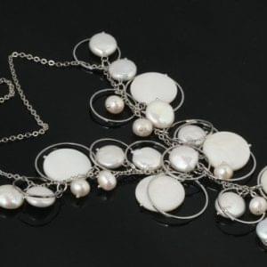 Coin Pearl & Shell Necklace