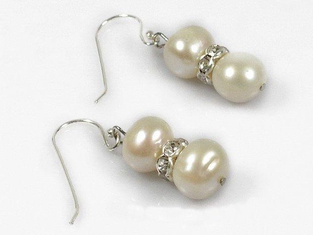 Pearl Antique Style Earrings Two Pearl