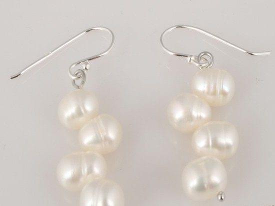 Freshwater Pearl Dangle Earrings - Image 2