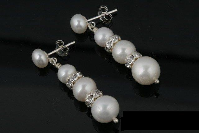 Pearl Antique Style Earrings Three Pearl - Image 2