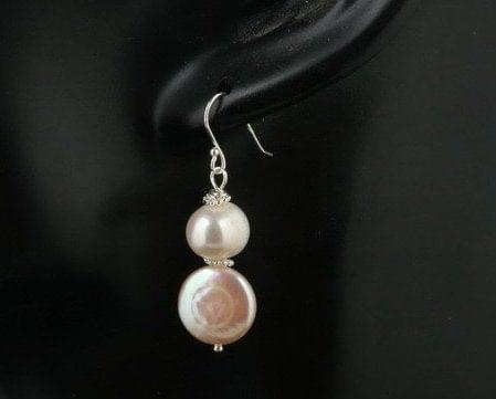 Pearl Coin Earrings