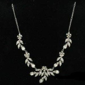 Sweet Rhinestone Blossom Necklace